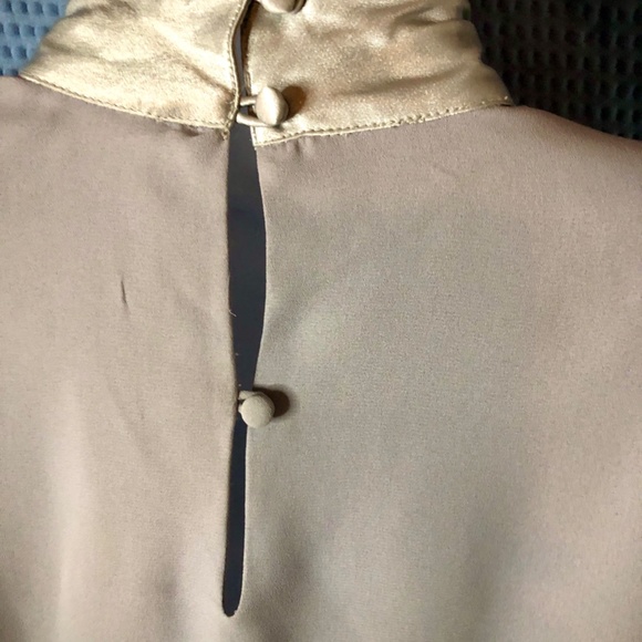 Vintage Dim The Lites Art Deco Silver And Sheer Grey Gown, Size 8 - Picture 11 of 16